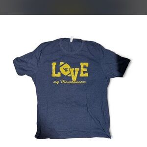 West Virginia Mountaineers Navy "Love My Mountaineers" Tee